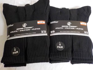12 pair Black Wear Proof Athletic S...