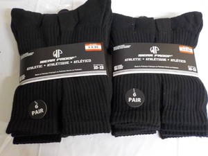 12 pair Black Wear Proof Athletic S...