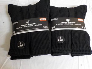 12 pair Black Wear Proof Athletic S...