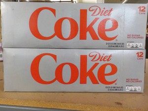 2 Diet Coke 12 packs...