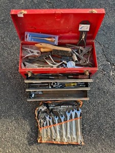 Vintage Craftsman Metal Toolbox Loaded with Tools