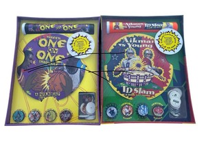 1995 Classics TD Slam Milk Cap Games Featuring ShaqOlajuwon and Joe MontanaSteve Young (New Old Stock)