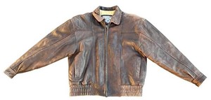 Vintage Mens Pelle Sport Brown Leather Jacket (Size Medium)