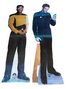 Star Trek The Next Generation Character Cardboard Cutouts Featuring Geordi La Forge & Doctor Bashir