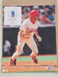 BECKETT AUTHENTICATED 8X10 AUTOGRAPHED PHOTO LENNY DYKSTRA
