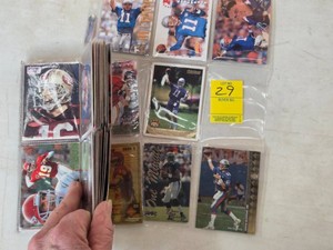 FOOTBALL CARDS IN 9 SLOT SHEET PROTECTORS