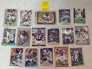 16 MINNESOTA VIKINGS - PKG OF FAN OBTAINED AUTOGRAPHED PLAYER CARDS