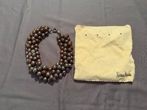 Lee Angel Beaded Necklace with Neiman Marcus Storage Bag