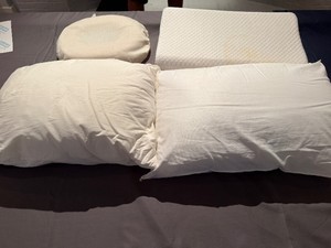 Three Pillows and a Donut Pillow