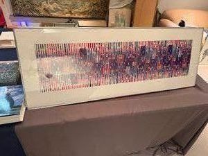 Unique Framed Computer-Generated Art 58 x 21.5 x 1