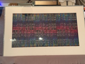 Abstract Computer-Generated Art with Frame 37 x 23.5 x 1