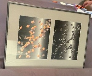 Framed Contemporary Abstract Art 21.25 x 15.25 x 1