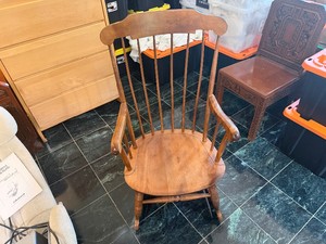 Vintage Wood Rocking Chair in Excellent Shape - Nichols and Stone Company