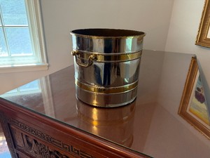 Decorative Metal Trash CanContainer 12 x 11 T