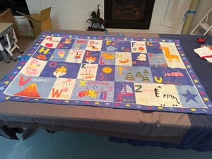 Childrens Alphabet Rug - Gently Used in Excellent Condition 48 x 72