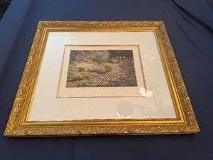 Beautiful Gold Framed Art Conversation 1918  Signed by Altman and Numbered 202285 20.5 x 24