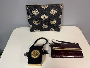Vintage Red Snakeskin PurseClutch, Vintage Minaudiere Cosmetics Bag, OTG 247 Clutch (Eyes)