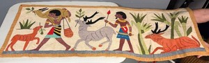Antique Egyptian Revival Appliqu Tapestry