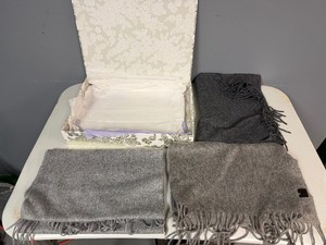 Three Gray Cashmere Scarves