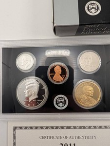 2011 United States Mint Silver Proof Set With COA