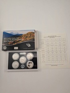 2014 United States Mint America the Beautiful Quarters 90% Silver Proof Set