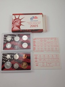2005 United States Mint 90% Silver Proof Set & 50 State Quarters Proof Set