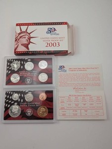 2003 United States Mint 90% Silver Proof Set & 50 State Quarters
