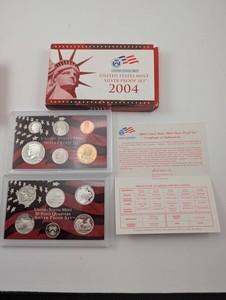 2004 United States Mint 90% Silver Proof Set & 50 State Quarters (Lot of 2)
