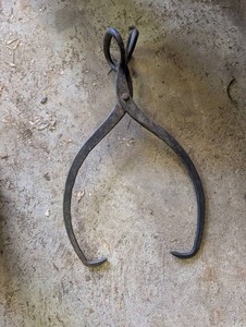 Hand-Forged Iron Tongs