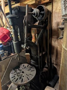 Antique Belt-Driven Floor Drill Press