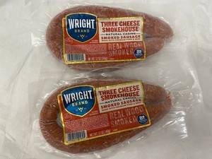 J - Wright Brand Three Cheese Smokehouse Sausage 12 Oz (Lot of 2)