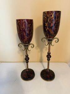 Two Tall Candle Holders