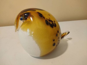 Amber Speckled Art Glass