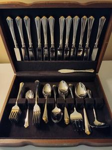 Oneida Golden Juillard Flatware Service for Twelve  Service Pieces - Includes Box