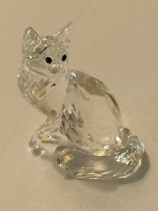 Swarovski Crystal Maine Coon Cat Figurine