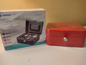 Jssmst Red Locking Cash Box New in Packaging