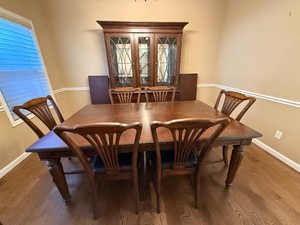 Matching Table & China Cabinet Dining Room Set by Fine Furniture