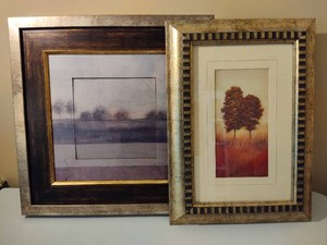 Two Arbor Themed Framed Art Pieces