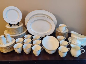Lenox Courtyard Gold Place Settings for Twelve  Serving Pieces
