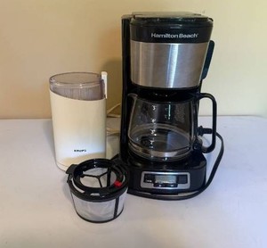 Hamilton Beach 5-Cup Coffee Maker and Electric Coffee Grinder