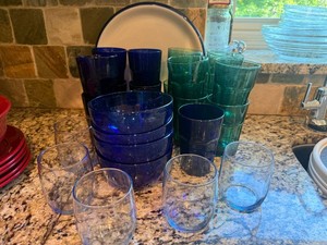 Blue and Green Libbey Glass Co. Glassware and more