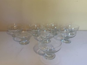 Set of Eight Footed Dessert Bowls