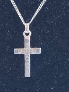 Sterling Silver Forstner Chain & Cross Pendant