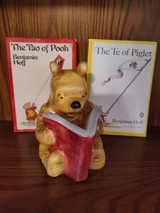 Vintage Winnie the Pooh Bank & Two Softcover Books