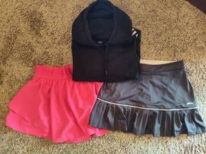 Golf Skirts (XS) & Adidas Hoodie (S)
