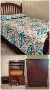 Solid Wood Full Sized Bedroom Set