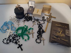 Assorted Rosaries - One Sterling Silver PendantChain