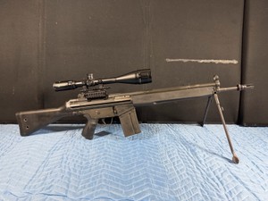 Special Weapons LLC SW-3 rifle chambered in 7.62MM.The rifle is a USA-made clone of the Heckler & Koch G3HK91 platform.It utilizes a roller-delayed blowback operating system. Suppressor, Bi-pod, Scope and Clip - see description for more info