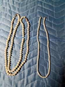 14 k Gold clasp strands of pearls