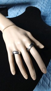 Mens Fossil and a Titanium Rings